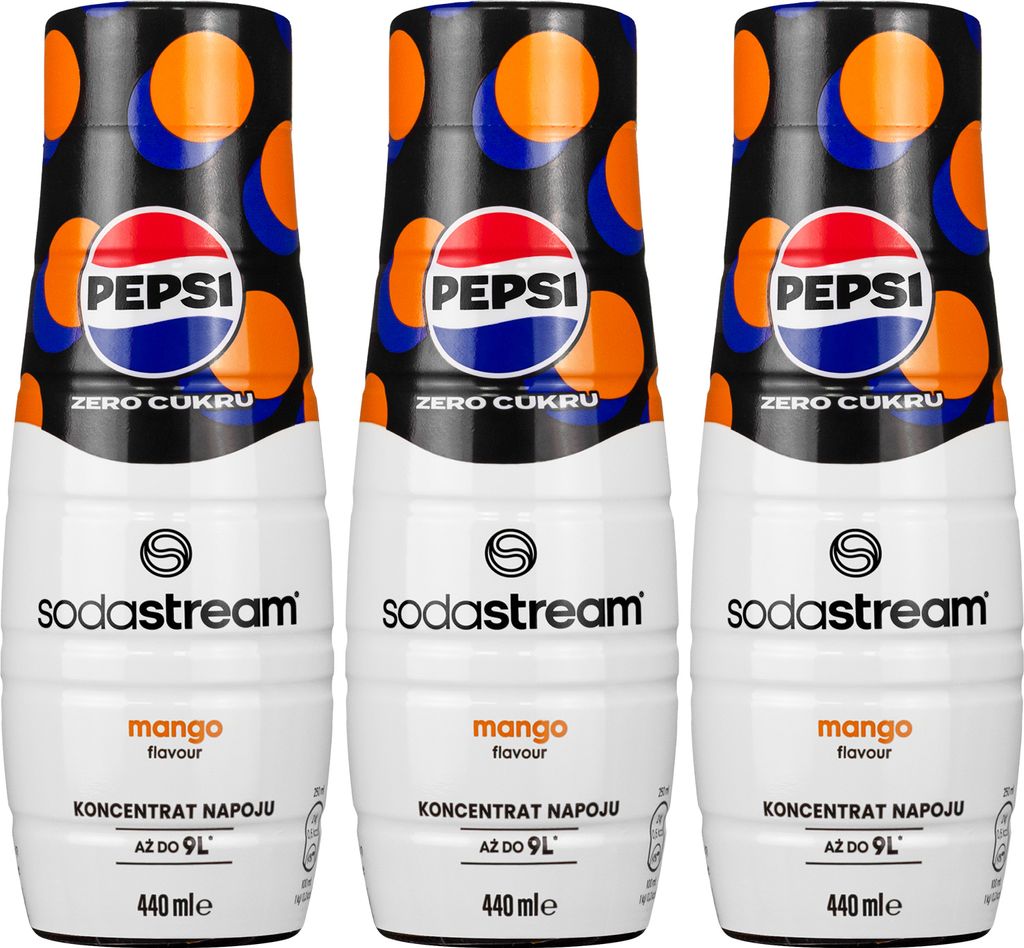 SodaStream Pepsi Max Mango syrup 440ml, 3 pieces