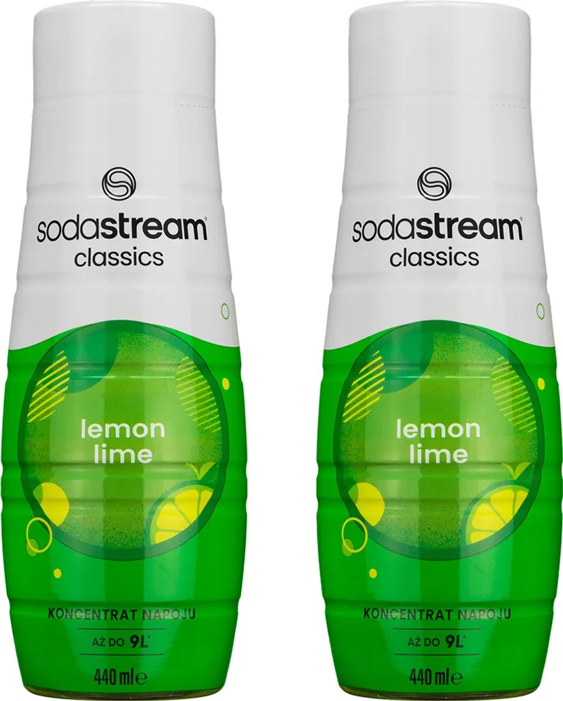 SodaStream Lemon-Lime Syrup 440ml, 2 pieces