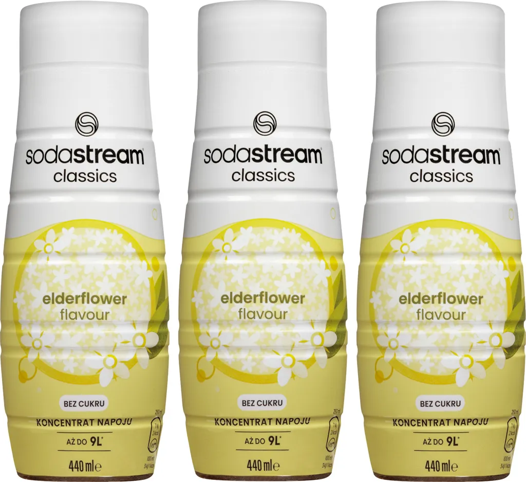 Syrups for SODASTREAM Elderflower Zero, 440ml, 3 pieces