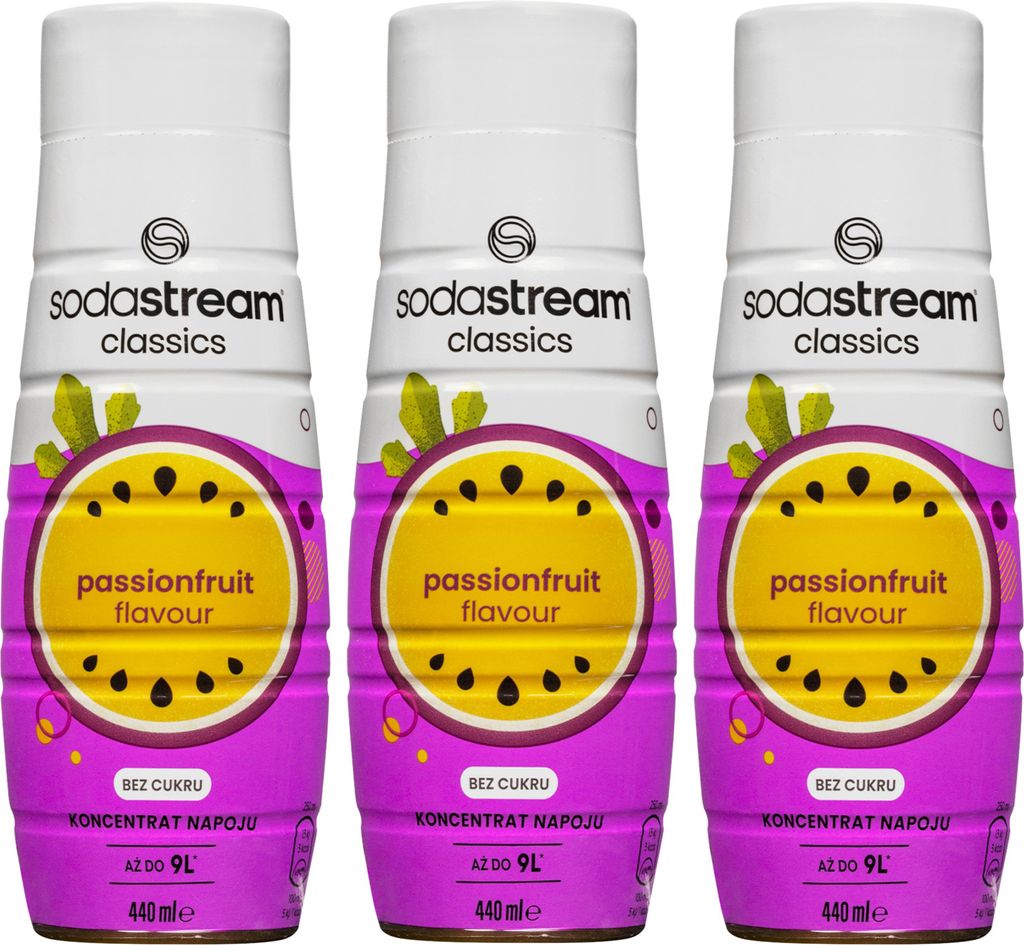 Syrups for SODASTREAM Passionfruit Zero, 440ml, 3 pieces