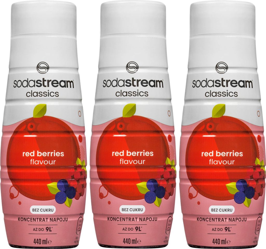 Syrups for SODASTREAM Red Berries Zero, 440ml, 3 pieces