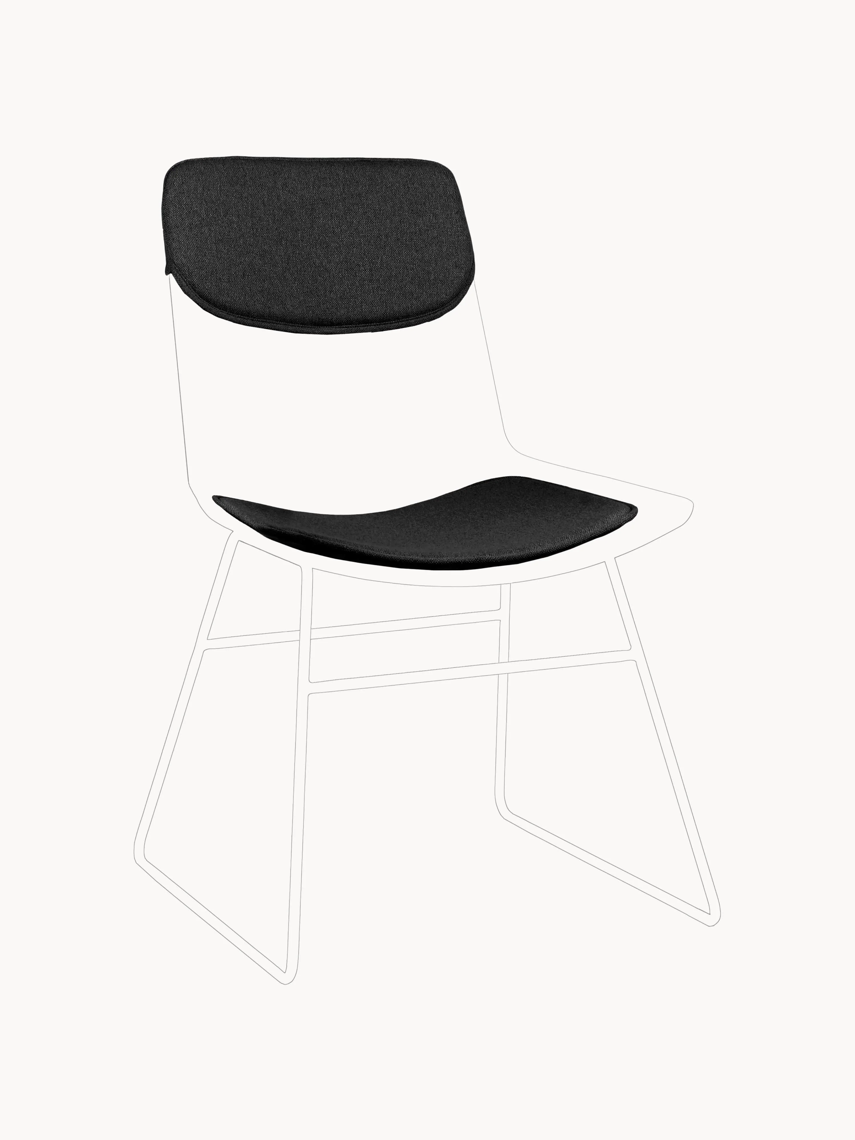 HKliving Seat cushions for Wire metal chair, set of 2