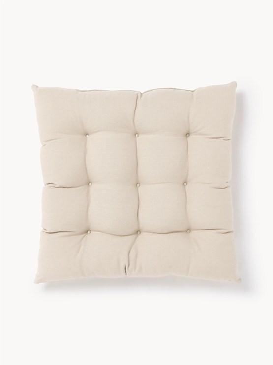 Westwing Collection Ava seat cushions, set of 2- Light beige