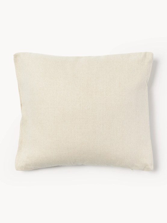 Westwing Collection Sissi linen seat cushions, set of 2- Cream White