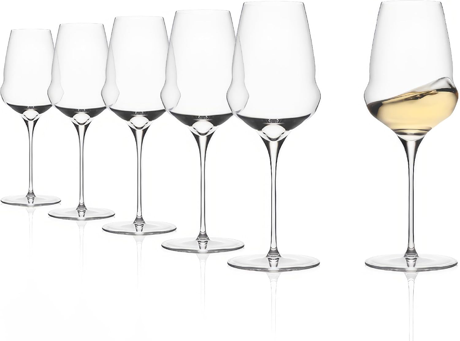 Stölzle Lausitz White Wine Glasses Cocoon/White Wine Glasses Set of 6/Wine Glasses Crystal Glass/Elegant White Wine Glass Extravagant/High-Quality Wine Glass Set/Wine Glasses Stölzle