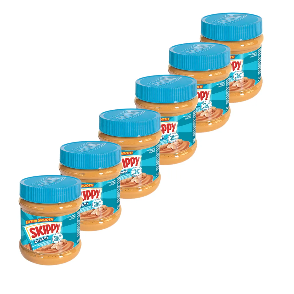 SKIPPY 6x peanut butter "Creamy" Peanut Butter Extra Smooth without palm oil 6x 340g