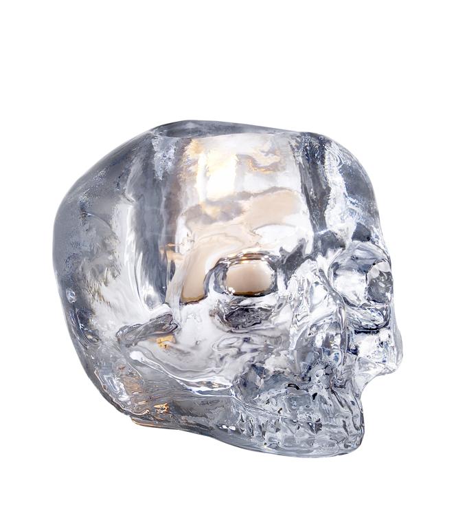 Kosta Boda Skull Candle Holder