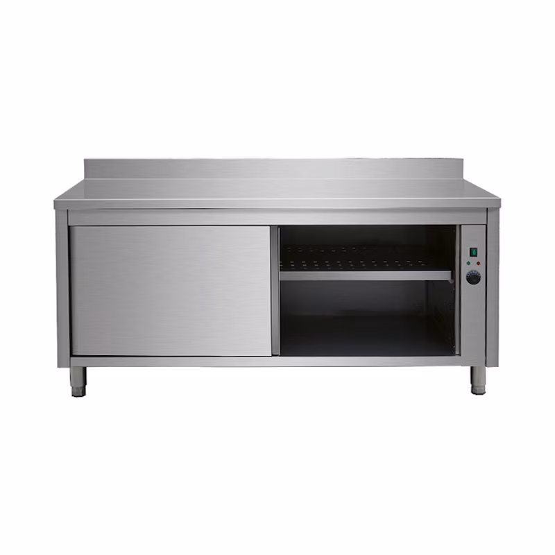 Skyrainbow stainless steel warming cabinet with raised edge, 100 x 60