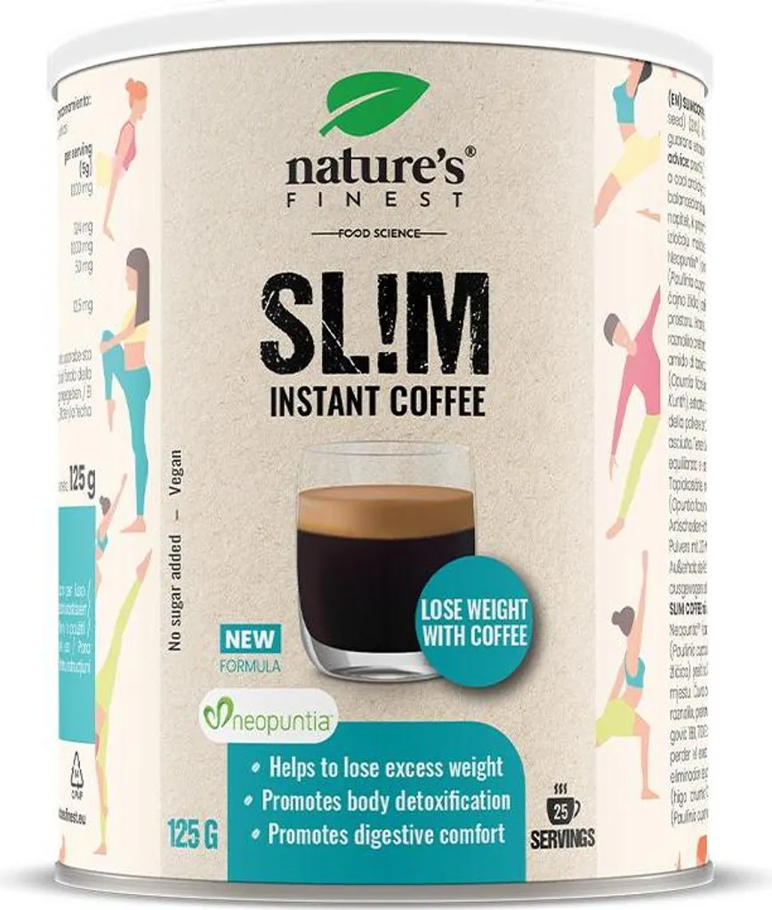 nutrisslim Sl!m Coffee - Instant Coffee with Guarana & Artichokes - Nature's Finest - 125 g