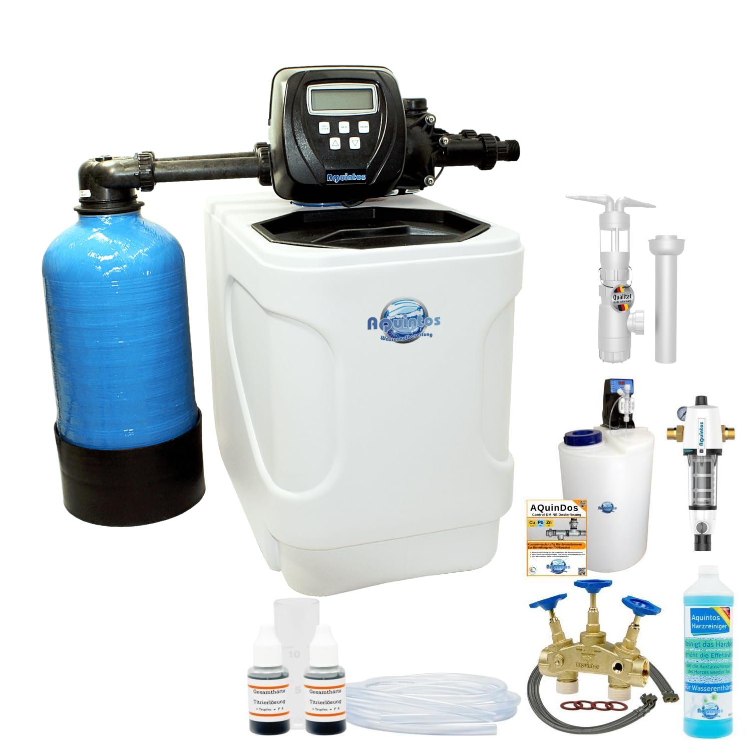 MKC Twin Double Softening System - Fully Automatic Water Softening with Dual System | Efficient Limescale Protection Solution for Household & Commercial (Set 7)