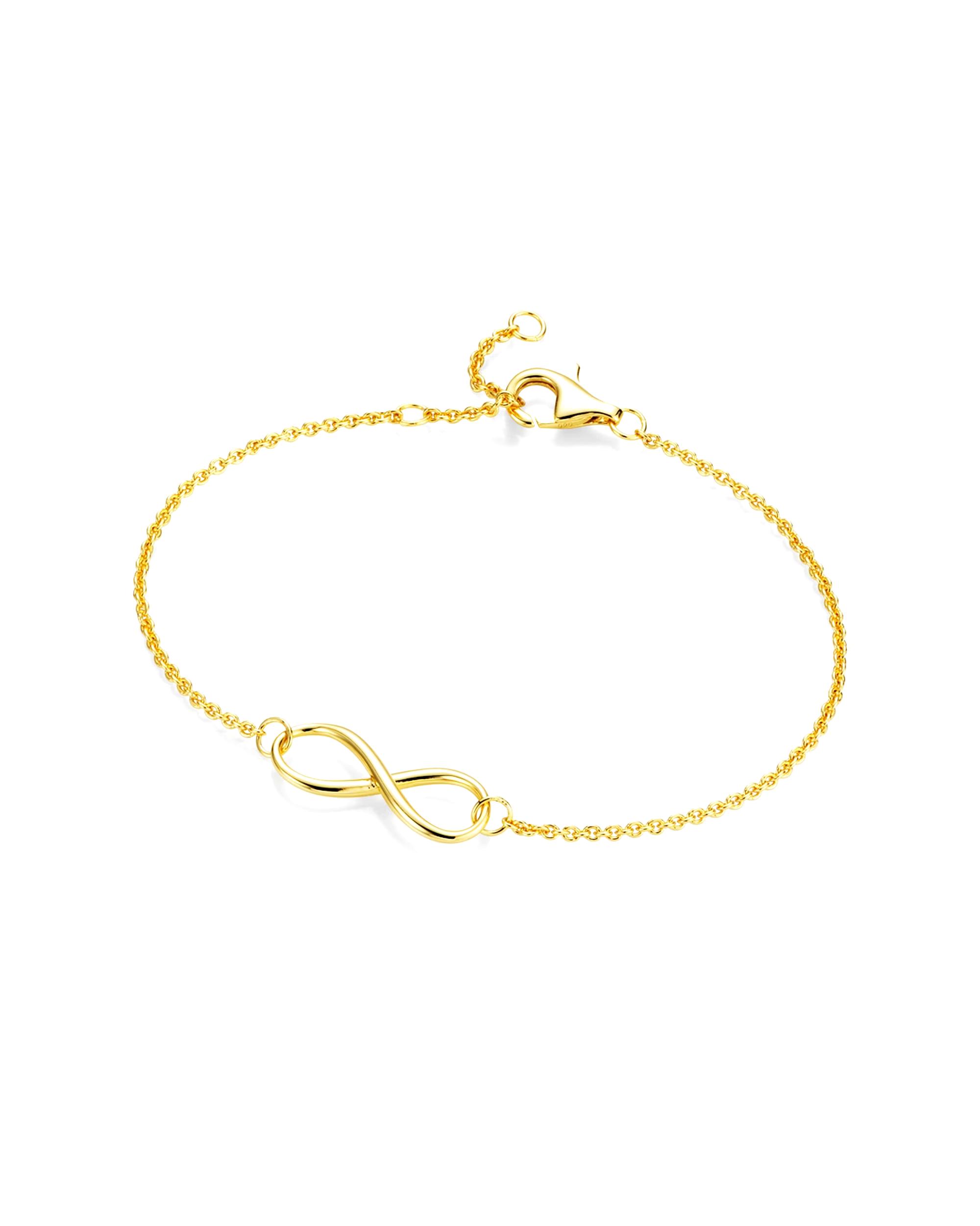 Smart Jewel Bracelet Bracelet Infinity Sign as Middle Part, Silver 925 Gold