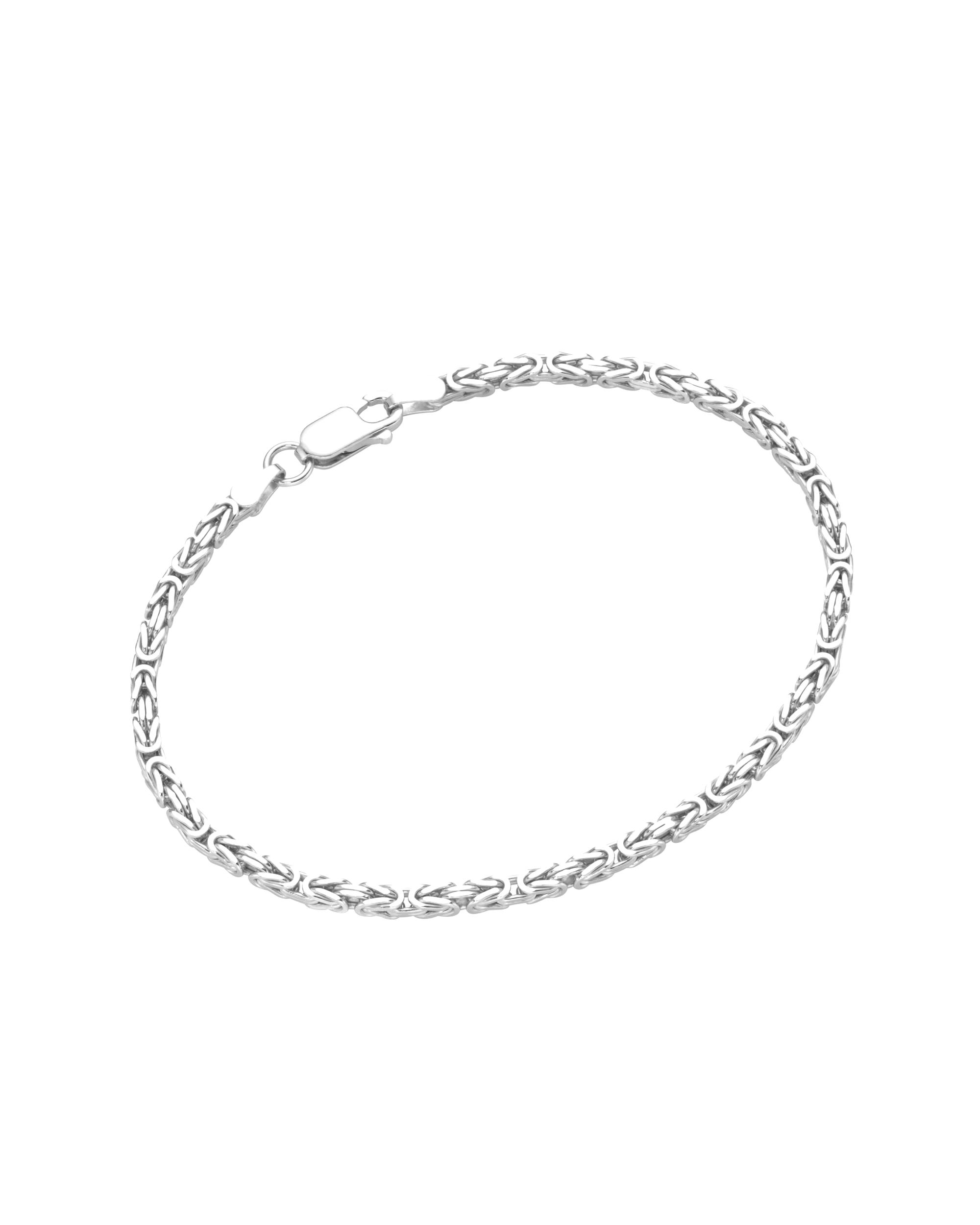 Smart Jewel bracelet bracelet byzantine chain, solid, silver 925 19 cm