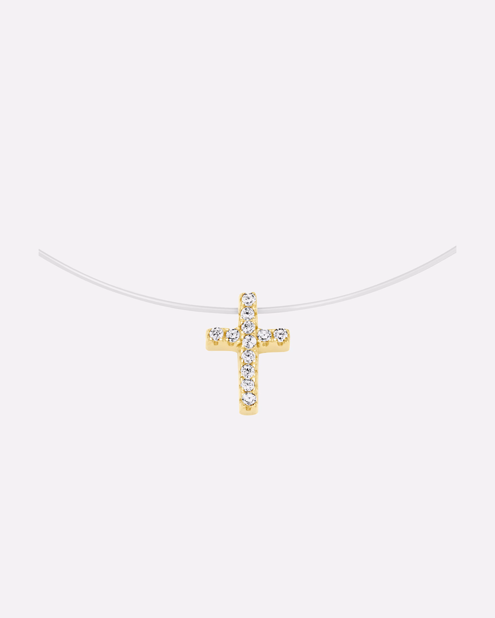 Smart Jewel Necklace Collier Pendant Cross, Silver 925 Gold