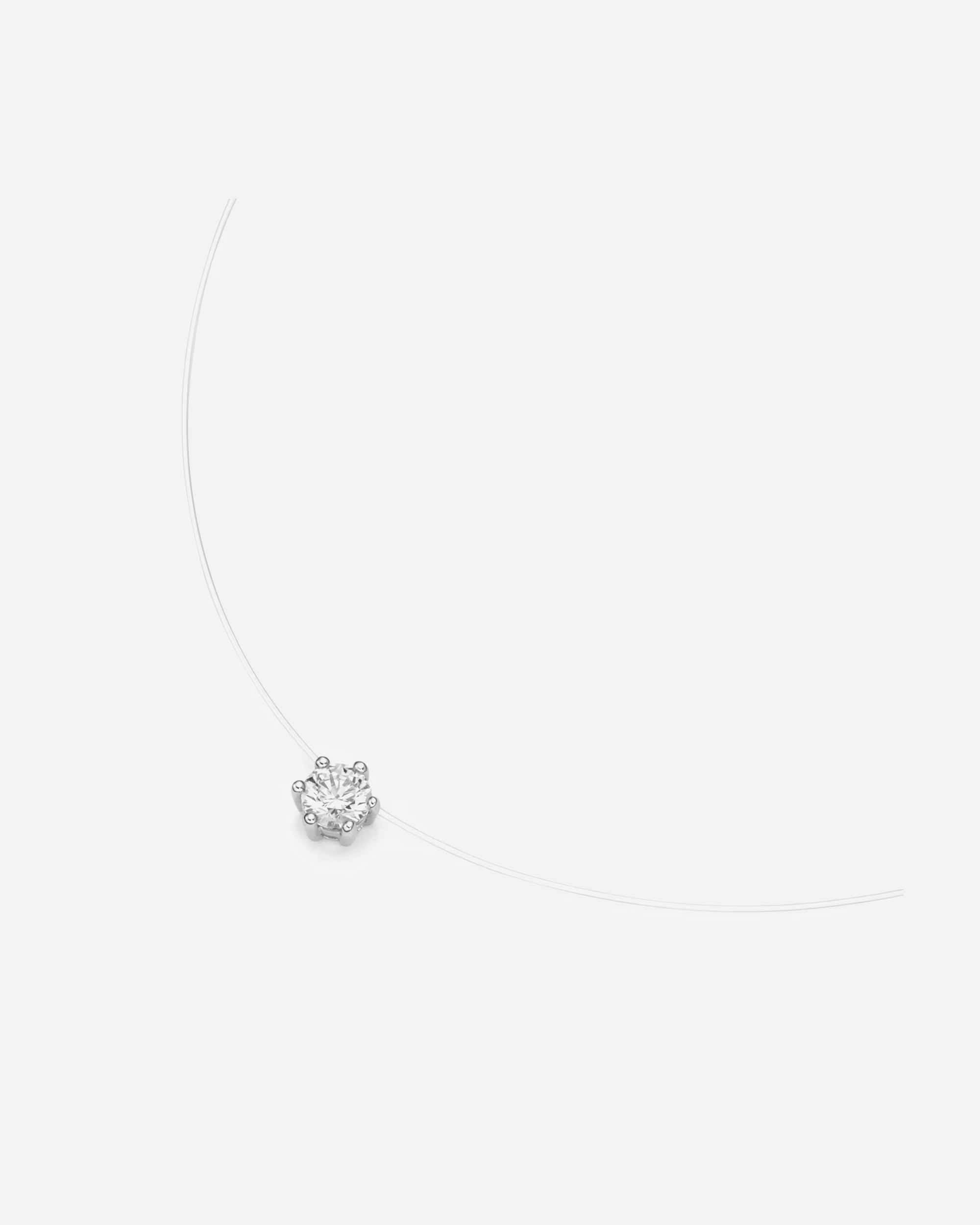 Smart Jewel necklace necklace floating stone, zirconia, silver 925 Silber
