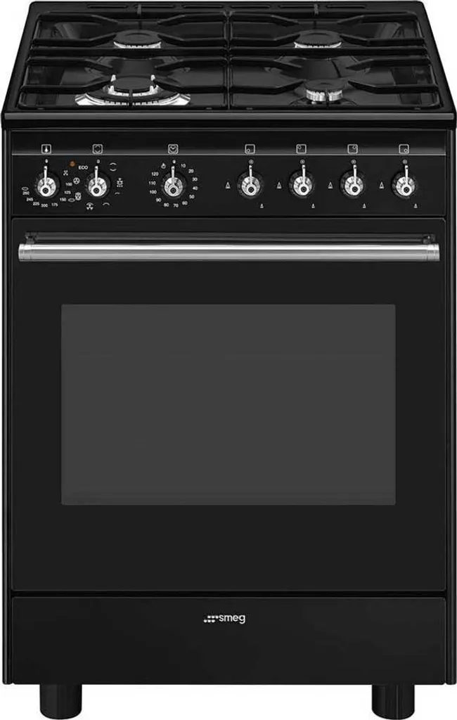 SMEG Deutschland GmbH Smeg Concert CX61GMBL Kitchen Cooker Freestanding Electric Gas Hob Black A