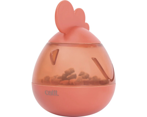 Snack dispenser catit Pixi, rooster red, approx. 8 x 10 cm, for treats up to 9 mm