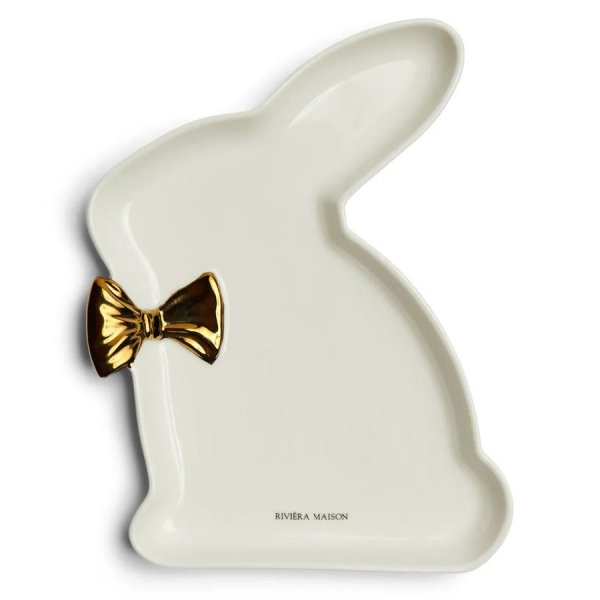 Snack plate Easter Bunny Rabbit porcelain by Riviera Maison