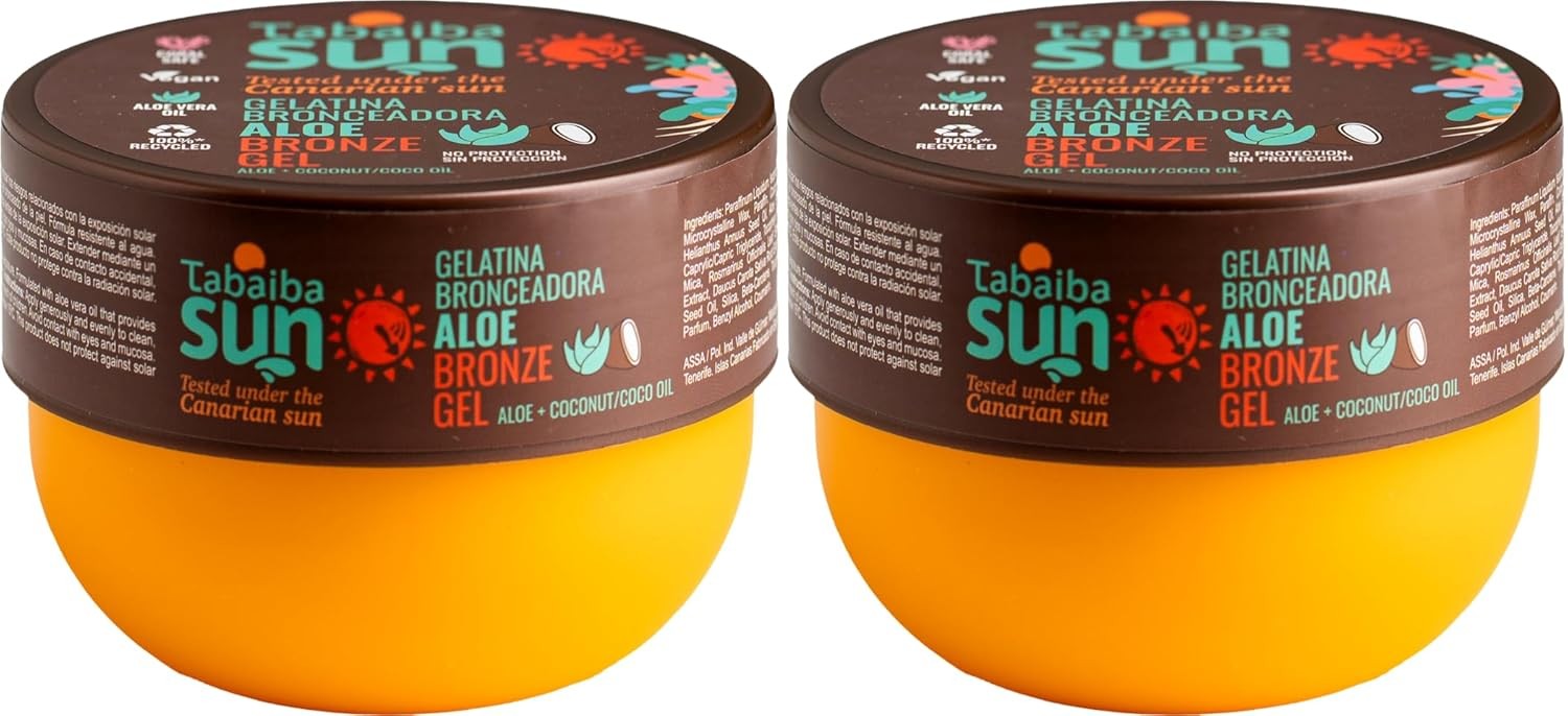 Tabaibaloe Tabaiba Sun Tanning Gelatin with Aloe Vera, Pack of 2 (2 x 250 ml, SPF0)