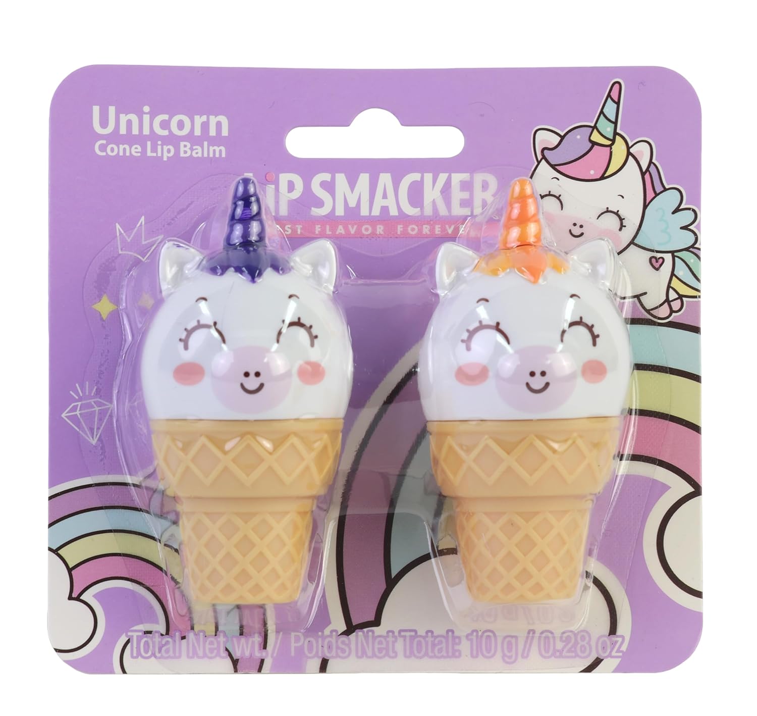 Lip Smacker Unicorn Cone Lip Balm Duo Set, 2-Piece Unicorn Lip Balm Set for Children, Gift Edition 2025