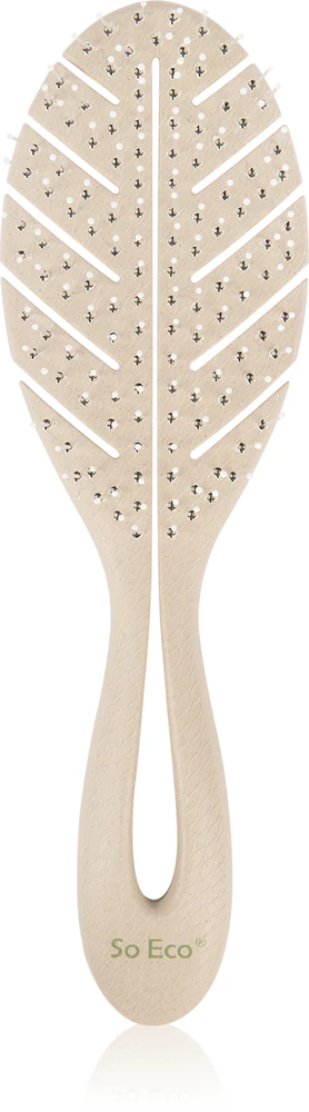 So Eco Biodegradable Detangling Leaf Brush compostable brush for damp hair