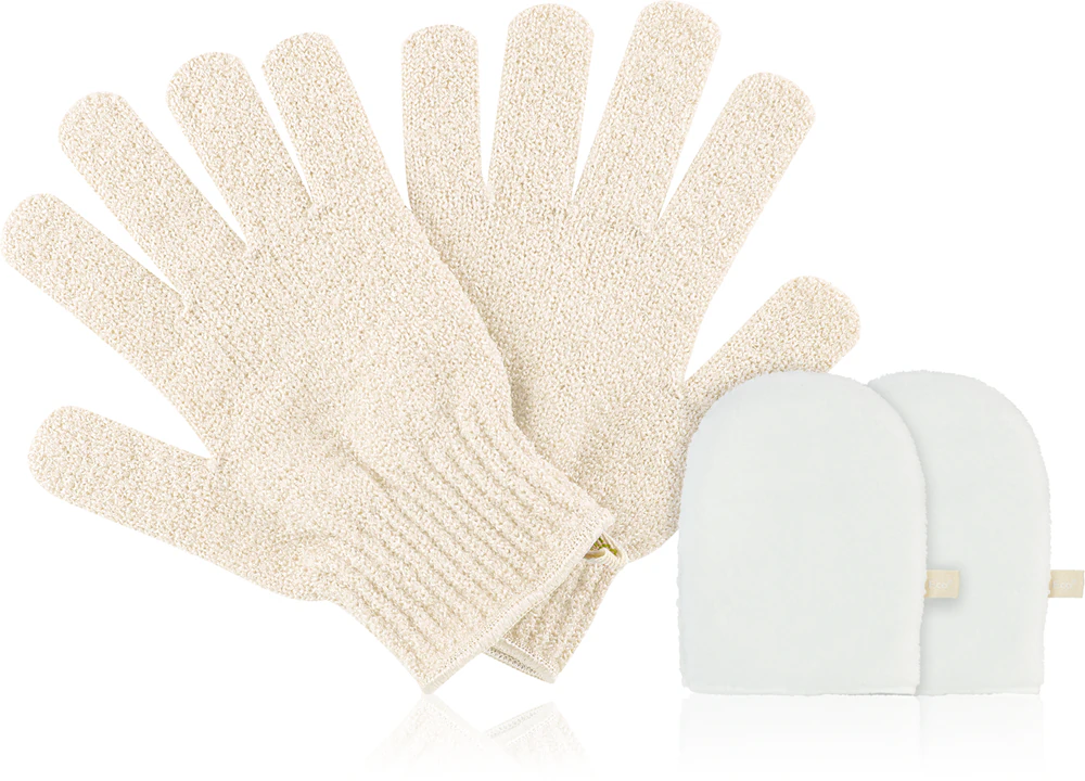 So Eco Exfoliating Gloves and Facial Buffing Pads Set (for the bathroom)