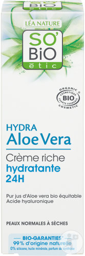 So'Bio Étic SoBio Étic 24h Rich Moisturizer Normal to Dry Skin Hydra Aloe Vera 50ml