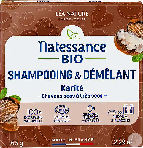 So'Bio Étic So’Bio Étic 2In1 Shampoo and Conditioner Solid Shea Butter Organic 65g