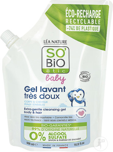 So'Bio Étic SoBio Étic Baby Very Gentle Cleansing Gel Refill 500ml