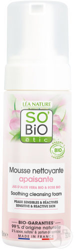 So'Bio Étic SoBio Étic Hydra Aloe Vera Soothing Cleansing Foam Pump Bottle 150ml