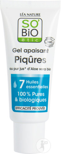 So'Bio Étic SoBio Étic Soothing Gel for Insect Bites Organic Aloe Vera 7 Essential Oils Tube 40ml
