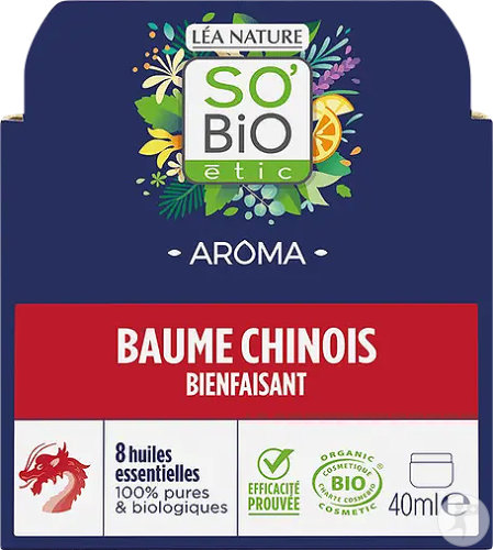 So'Bio Étic SoBio Étic Chinese healing balm with 8 organic essential oils bottle 40ml