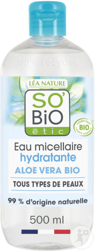 So'Bio Étic SoBio Étic Moisturizing Micellar Water All Skin Types Hydra Aloe Vera Bottle 500ml