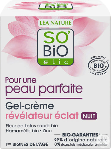 So'Bio Étic SoBio Étic Gel-Cream For More Radiance Overnight Organic Jar 50ml