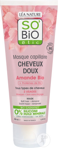 So'Bio Étic SoBio Étic Hair Mask Almond Milk Travel Proteins Soft Hair All Hair Types Tube 200ml