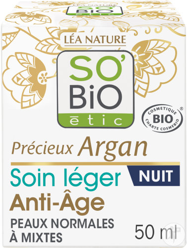 So'Bio Étic SoBio Étic Light Anti-Aging Night Care Precious Argan 50ml