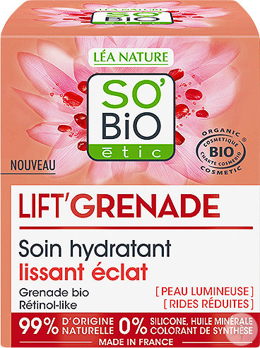 So'Bio Étic SoBio Étic LiftGrenade Smoothing Moisturizer For More Radiance Organic Jar 50ml