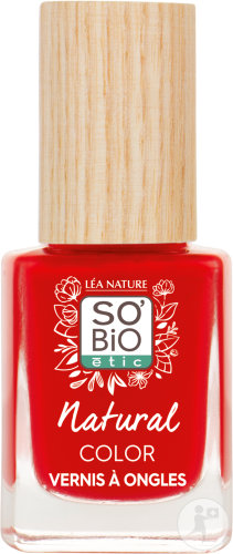 So'Bio Étic SoBio Étic Make-Up Natural Color Nail Polish 20 Classic Red Bottle 11ml