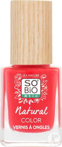 So'Bio Étic SoBio Étic Make-Up Natural Color Nail Polish 25 Poppy Red Bottle 11ml
