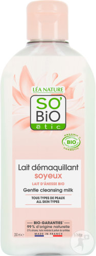 So'Bio Étic SoBio Étic Mon Lait DÂnesse Silky Cleansing Milk All Skin Types Organic Bottle 200ml
