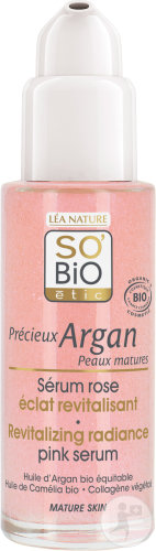 So'Bio Étic SoBio Étic Précieux Argan Revitalizing Rose Glow Serum Mature Skin Organic Pump Bottle 50ml