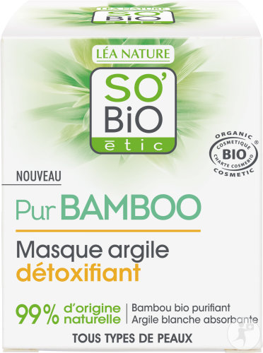 So'Bio Étic SoBio Étic Pur Bamboo Detoxifying Clay Mask All Skin Types Organic 50ml
