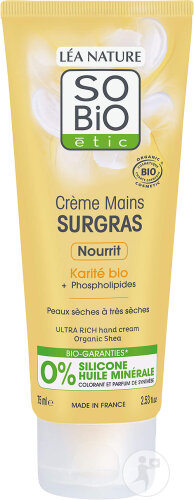 SoBio Étic Rich Hand Cream Organic Shea Butter Tube 75ml