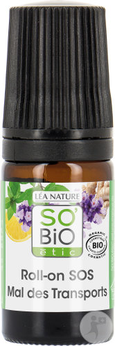 So'Bio Étic SoBio Étic Roll-On SOS Motion Sickness With 7 Essential Oils Bottle 5ml