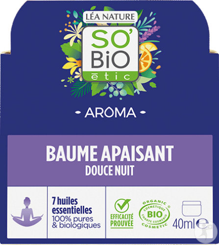So'Bio Étic SoBio Étic Soft Night Soothing balm with 7 organic essential oils bottle 40 ml