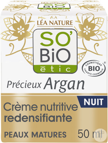 So'Bio Étic SoBio Étic Precious Argan Night Replenishing Nourishing Cream Mature Skin 50ml