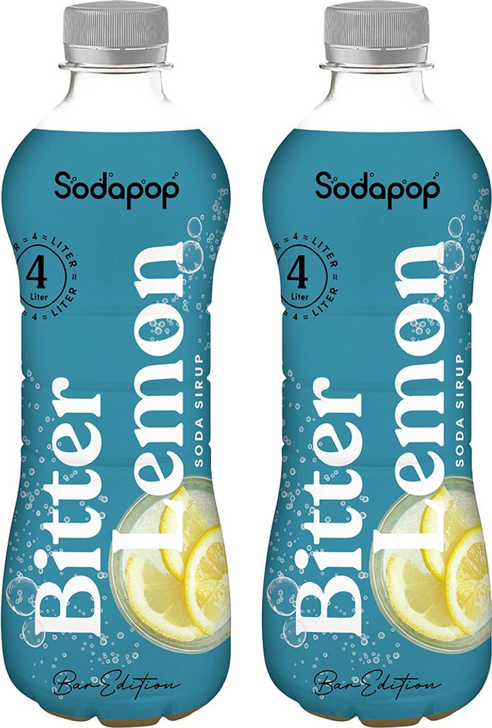 SODAPOP Bar Edition Bitter Lemon Syrup 500ml, 2 pieces
