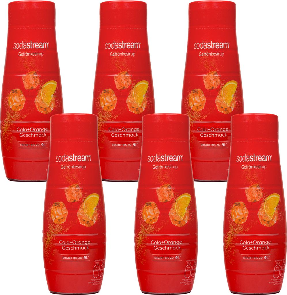 SodaStream Cola + Orange Syrup 440ml, 6 pieces