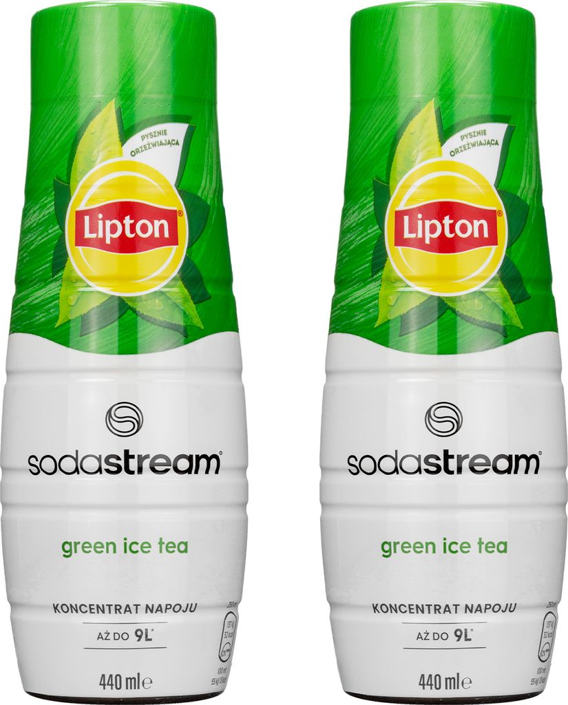 SodaStream Beverage Syrup Lipton Iced Tea Green Tea, 440ml, 2 pieces