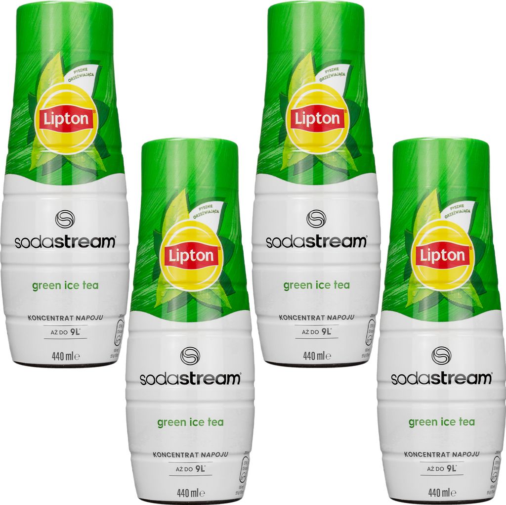 SodaStream Beverage Syrup Lipton Iced Tea Green Tea, 440ml, 4 pieces