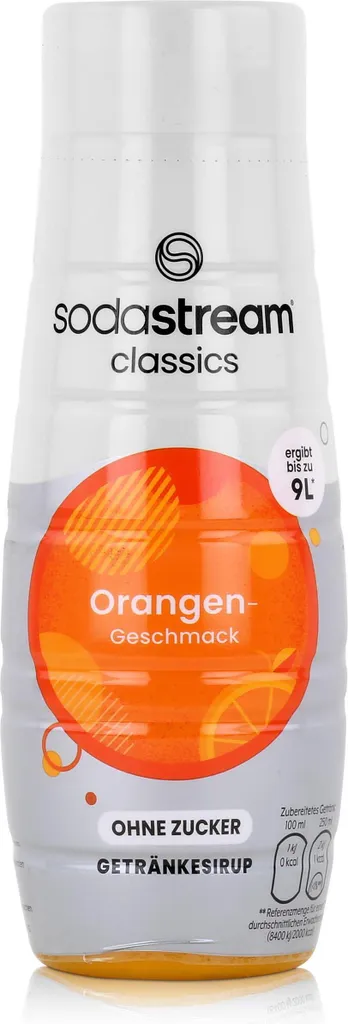 SodaStream Sugar-Free Orange Flavored Drink Syrup 440ml (1 Pack) 440 ml